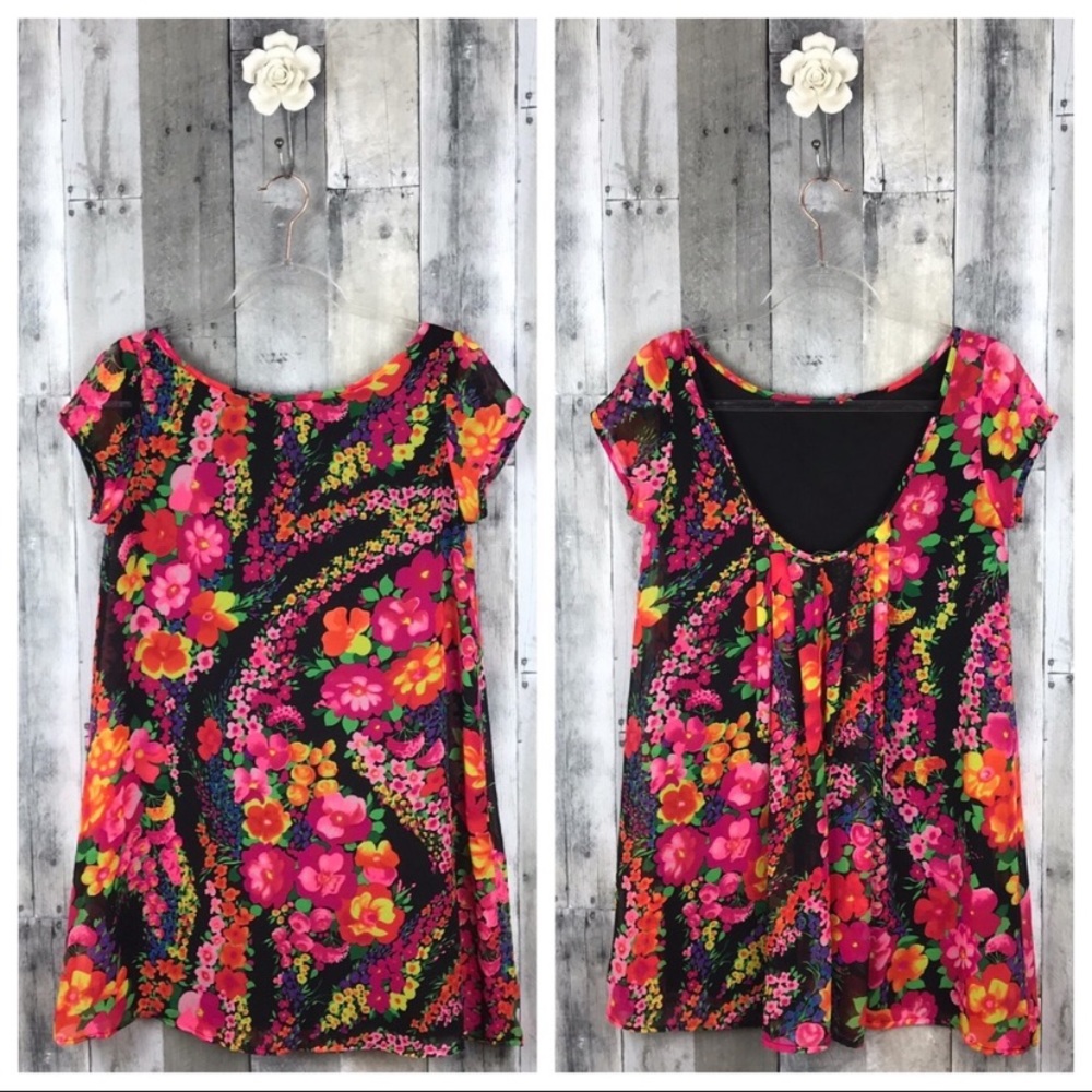 Show Me Your MuMu Floral Zozi Babydoll Dress Small - Picture 2 of 7